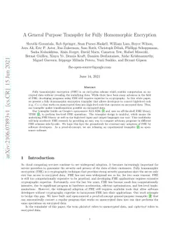 A General Purpose Transpiler for Fully Homomorphic Encryption