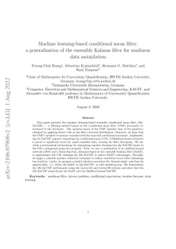 Machine learning-based conditional mean filter: a generalization of the
  ensemble Kalman filter for nonlinear data assimilation
