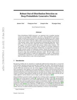 Robust Out-of-Distribution Detection on Deep Probabilistic Generative
  Models