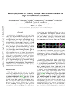 Encouraging Intra-Class Diversity Through a Reverse Contrastive Loss for
  Better Single-Source Domain Generalization