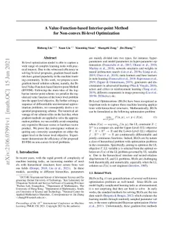 A Value-Function-based Interior-point Method for Non-convex Bi-level
  Optimization