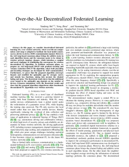 Over-the-Air Decentralized Federated Learning