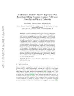Multivariate Business Process Representation Learning utilizing Gramian
  Angular Fields and Convolutional Neural Networks