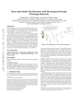 Zero-shot Node Classification with Decomposed Graph Prototype Network