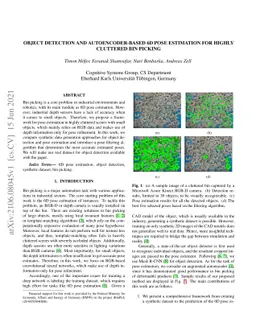 Object detection and Autoencoder-based 6D pose estimation for highly
  cluttered Bin Picking