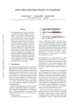 SSMix: Saliency-Based Span Mixup for Text Classification