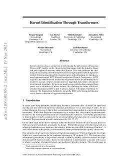 Kernel Identification Through Transformers