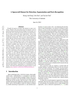 A Spacecraft Dataset for Detection, Segmentation and Parts Recognition