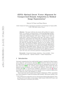 Optimal Latent Vector Alignment for Unsupervised Domain Adaptation in
  Medical Image Segmentation