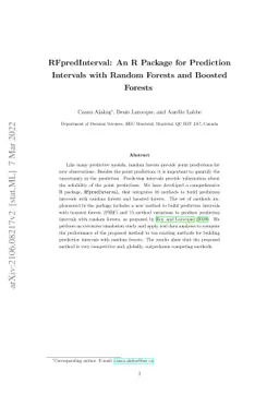 RFpredInterval: An R Package for Prediction Intervals with Random
  Forests and Boosted Forests