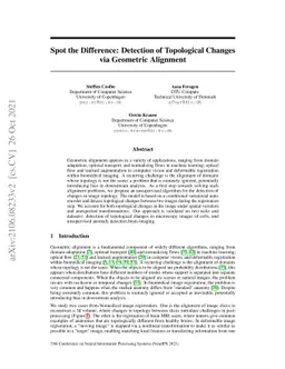 Spot the Difference: Detection of Topological Changes via Geometric
  Alignment