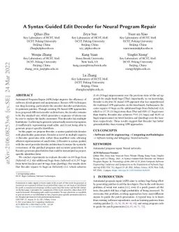A Syntax-Guided Edit Decoder for Neural Program Repair