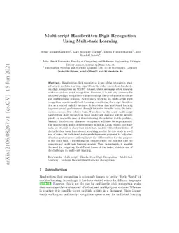 Multi-script Handwritten Digit Recognition Using Multi-task Learning