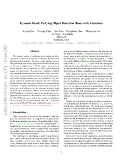 Dynamic Head: Unifying Object Detection Heads with Attentions