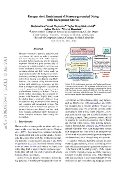 Unsupervised Enrichment of Persona-grounded Dialog with Background
  Stories