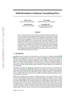Multi-Resolution Continuous Normalizing Flows