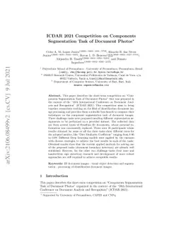 ICDAR 2021 Competition on Components Segmentation Task of Document
  Photos