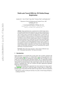 Multi-scale Neural ODEs for 3D Medical Image Registration