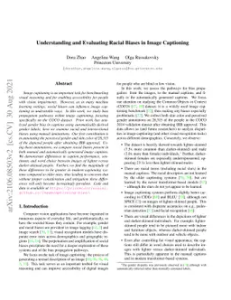 Understanding and Evaluating Racial Biases in Image Captioning