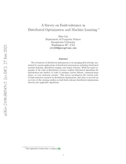 A Survey on Fault-tolerance in Distributed Optimization and Machine
  Learning
