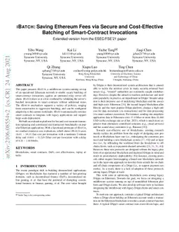 iBatch: Saving Ethereum Fees via Secure and Cost-Effective Batching of
  Smart-Contract Invocations