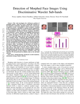 Detection of Morphed Face Images Using Discriminative Wavelet Sub-bands