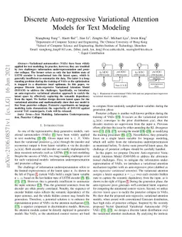 Discrete Auto-regressive Variational Attention Models for Text Modeling