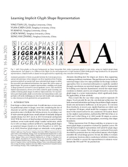 Learning Implicit Glyph Shape Representation