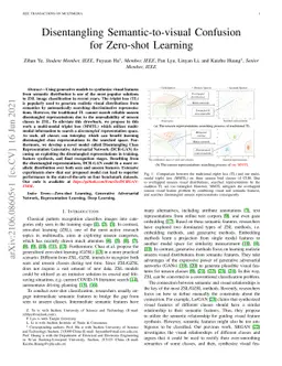 Disentangling Semantic-to-visual Confusion for Zero-shot Learning