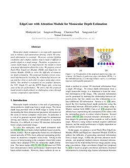 EdgeConv with Attention Module for Monocular Depth Estimation