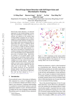Out-of-Scope Intent Detection with Self-Supervision and Discriminative
  Training