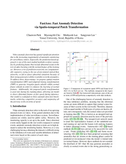 FastAno: Fast Anomaly Detection via Spatio-temporal Patch Transformation