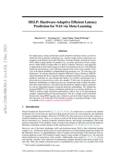 HELP: Hardware-Adaptive Efficient Latency Prediction for NAS via
  Meta-Learning