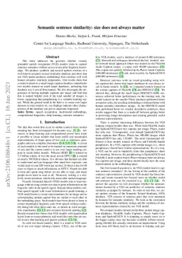 Semantic sentence similarity: size does not always matter