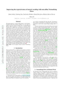 Improving the expressiveness of neural vocoding with non-affine
  Normalizing Flows