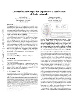 Counterfactual Graphs for Explainable Classification of Brain Networks