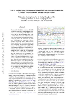 Eider: Empowering Document-level Relation Extraction with Efficient
  Evidence Extraction and Inference-stage Fusion