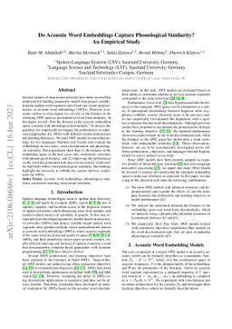 Do Acoustic Word Embeddings Capture Phonological Similarity? An
  Empirical Study