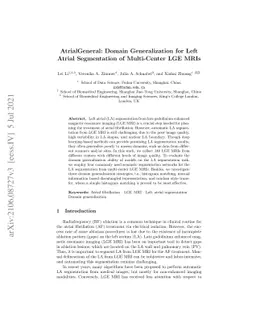 AtrialGeneral: Domain Generalization for Left Atrial Segmentation of
  Multi-Center LGE MRIs