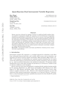 Quasi-Bayesian Dual Instrumental Variable Regression