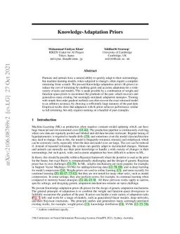 Knowledge-Adaptation Priors
