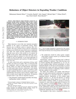 Robustness of Object Detectors in Degrading Weather Conditions