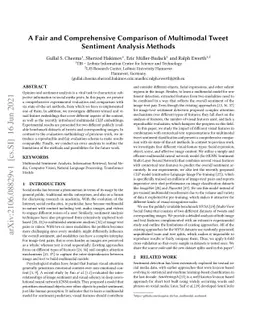 A Fair and Comprehensive Comparison of Multimodal Tweet Sentiment
  Analysis Methods