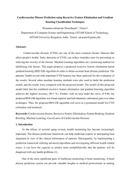 Cardiovascular Disease Prediction using Recursive Feature Elimination
  and Gradient Boosting Classification Techniques