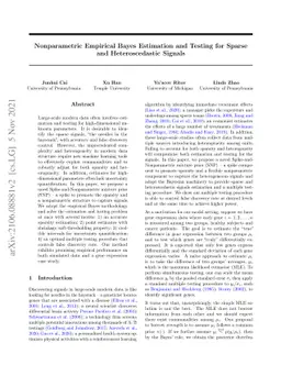 Nonparametric Empirical Bayes Estimation and Testing for Sparse and
  Heteroscedastic Signals
