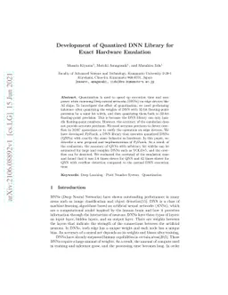 Development of Quantized DNN Library for Exact Hardware Emulation