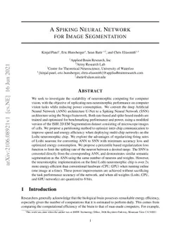 A Spiking Neural Network for Image Segmentation