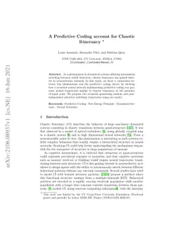 A Predictive Coding Account for Chaotic Itinerancy