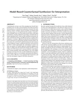 Model-Based Counterfactual Synthesizer for Interpretation