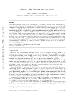 mSHAP: SHAP Values for Two-Part Models